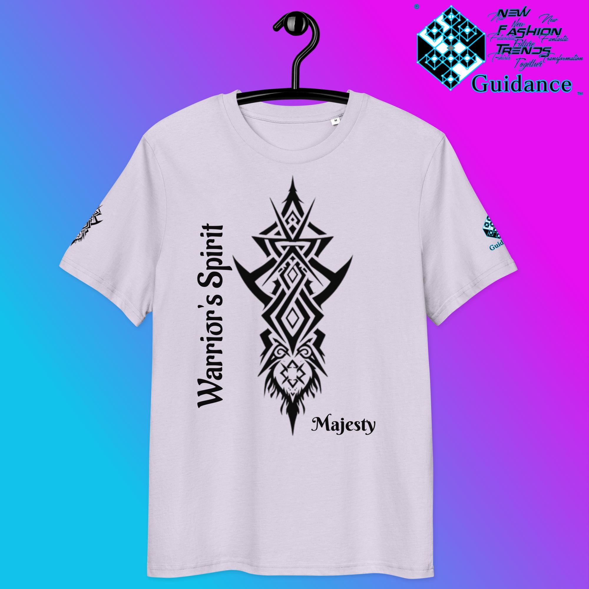 Warrior’s Spirit T-Shirt – Tribal Lion & Inner Strength by XGuidance Lavender 23