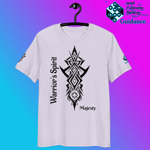 Warrior’s Spirit T-Shirt – Tribal Lion & Inner Strength by XGuidance Lavender 23