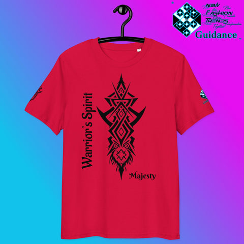 Warrior’s Spirit T-Shirt – Tribal Lion & Inner Strength by XGuidance Red 3