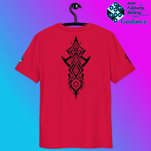 Warrior’s Spirit T-Shirt – Tribal Lion & Inner Strength by XGuidance Burgundy 46