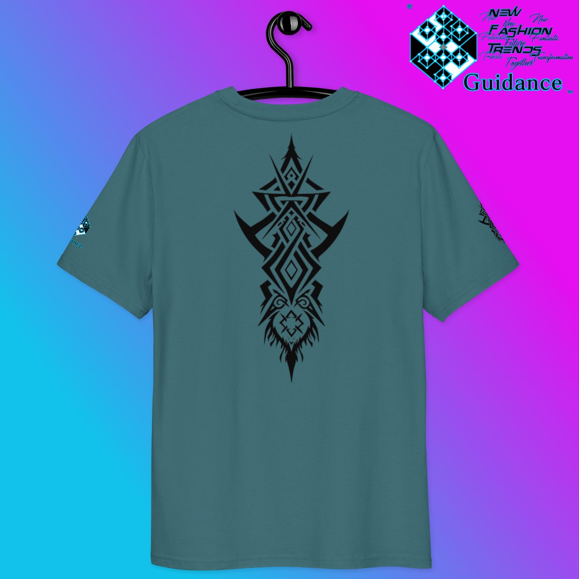 Warrior’s Spirit T-Shirt – Tribal Lion & Inner Strength by XGuidance Burgundy 47