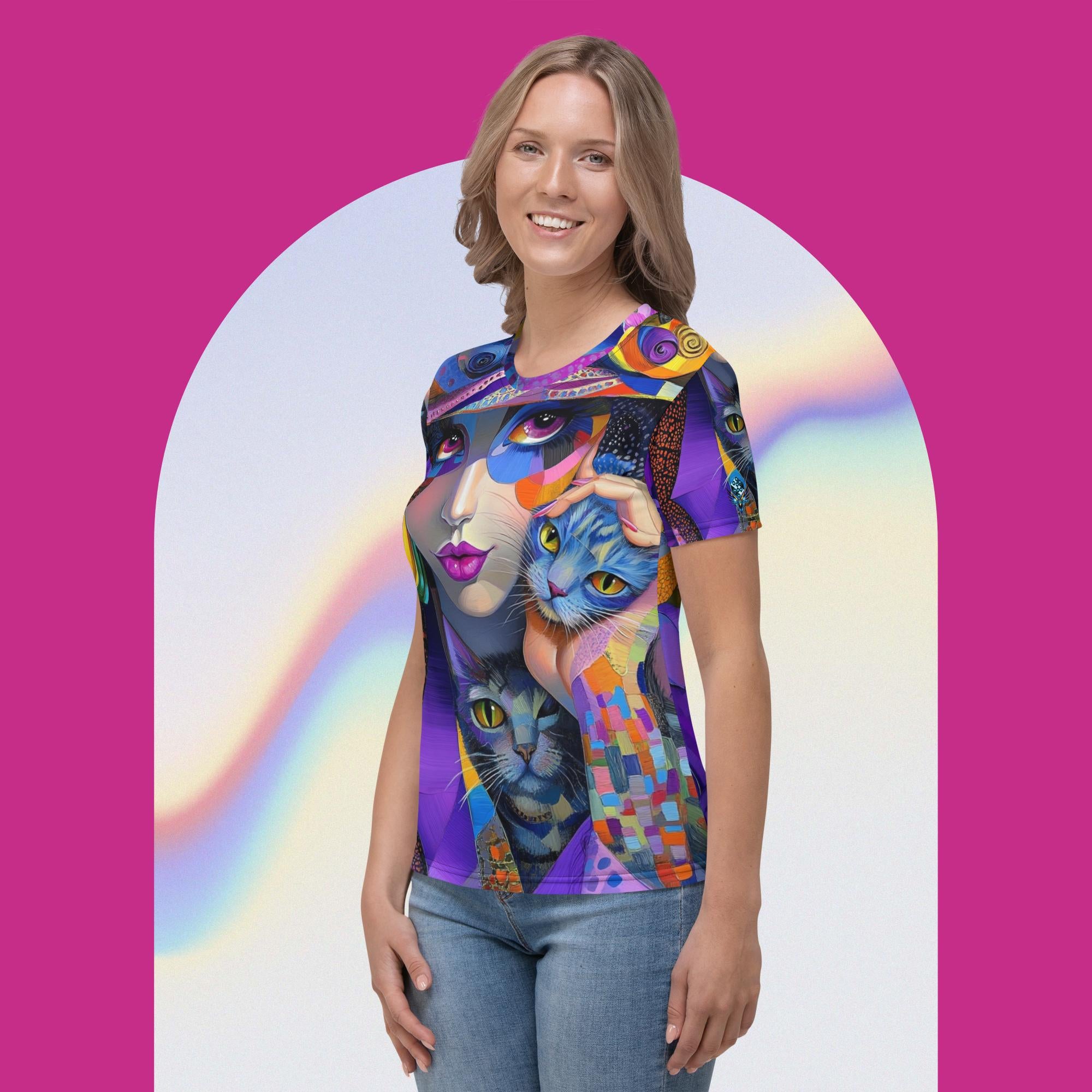 Whisker Whimsy Tee – Artistic Cat Design for Creative Souls by XGuidance XS 3