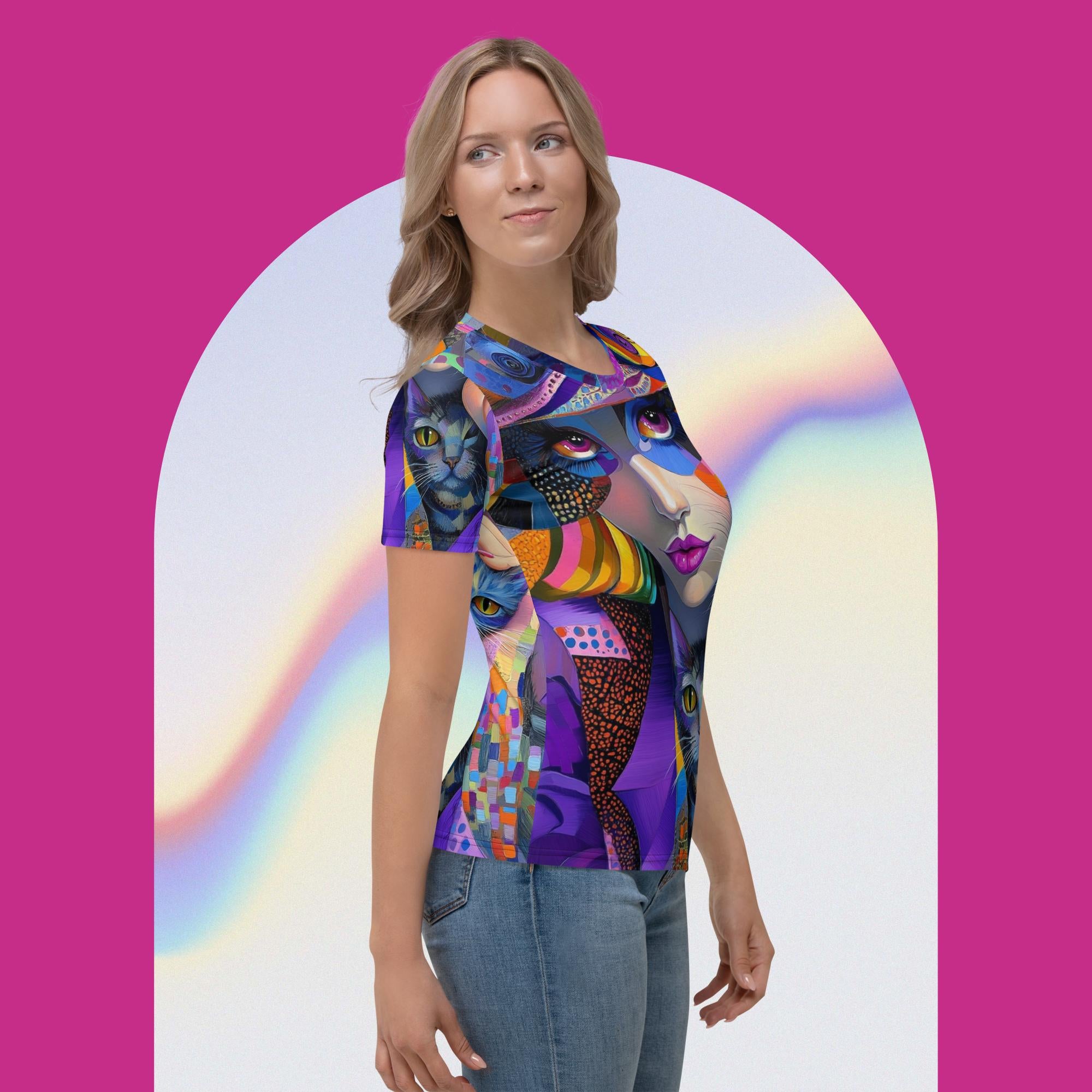 Whisker Whimsy Tee – Artistic Cat Design for Creative Souls by XGuidance XS 4