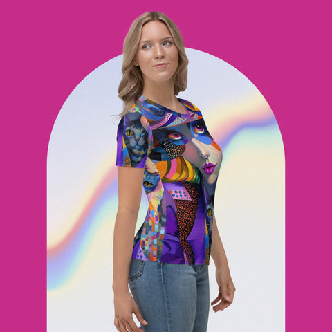 Whisker Whimsy Tee – Artistic Cat Design for Creative Souls by XGuidance XS 4