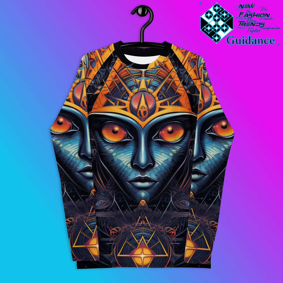 Whisper Vista Psychedelic Long Sleeve Rash Guard by XGuidance XS 1
