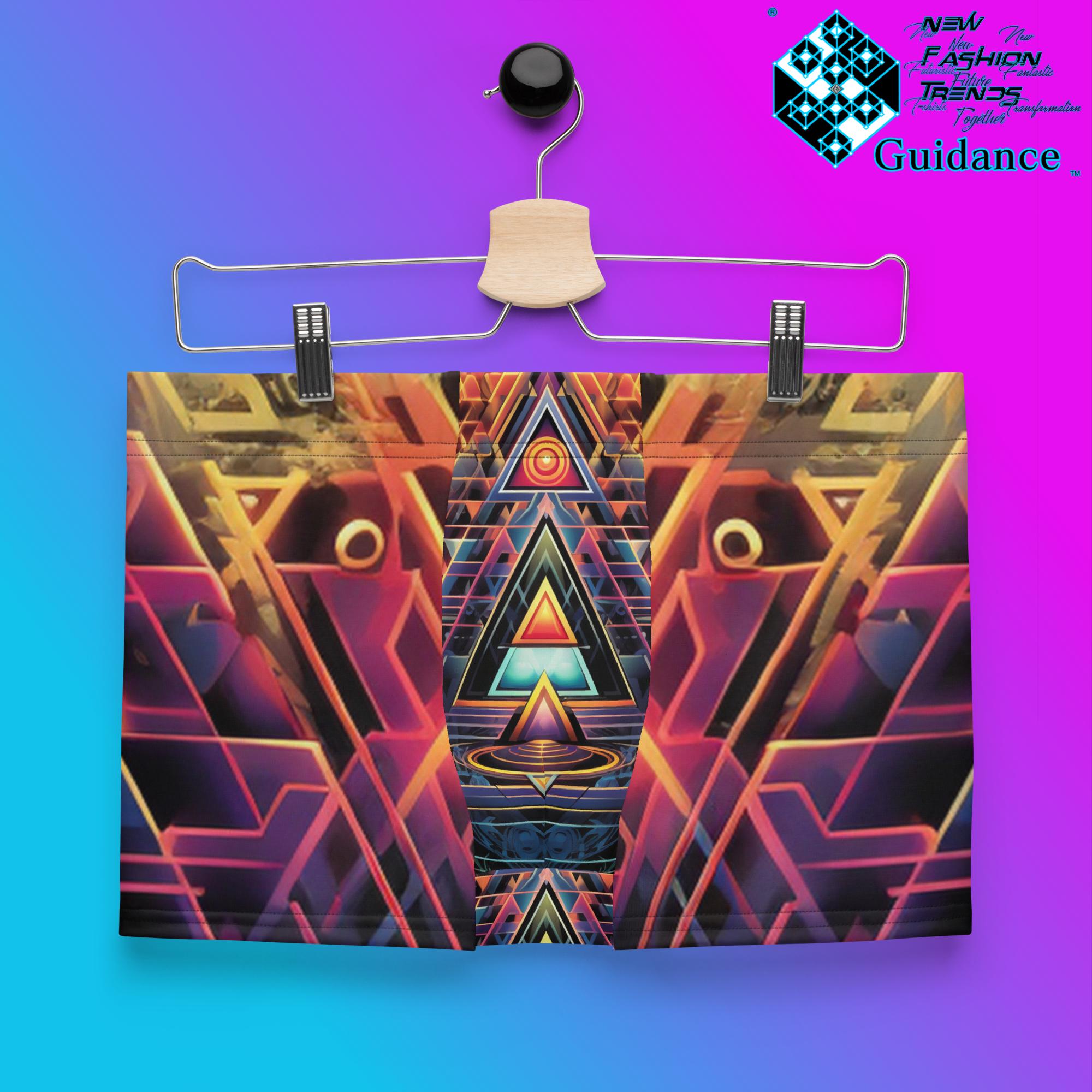 Whispers of Eternity Boxer Briefs with Neon Geometric Design by XGuidance XS 1