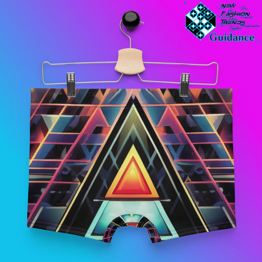 Whispers of Eternity Boxer Briefs with Neon Geometric Design by XGuidance XS 2