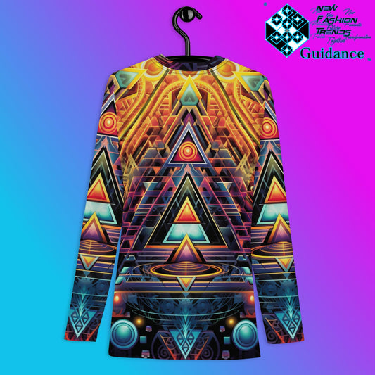 Whispers of Eternity Psychedelic Long Sleeve Rash Guard by XGuidance XS 2