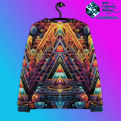 Whispers of Eternity Sweatshirt – Geometric Festival Streetwear by XGuidance XS 2