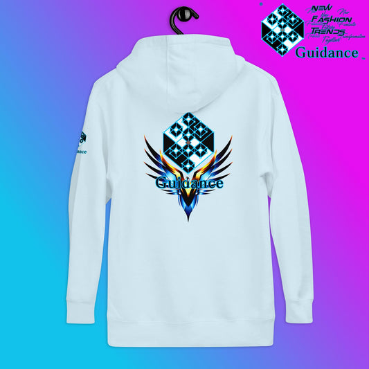 XGuidance Hoodie – Cosmic Grid and Wings Design by XGuidance Sky Blue 2