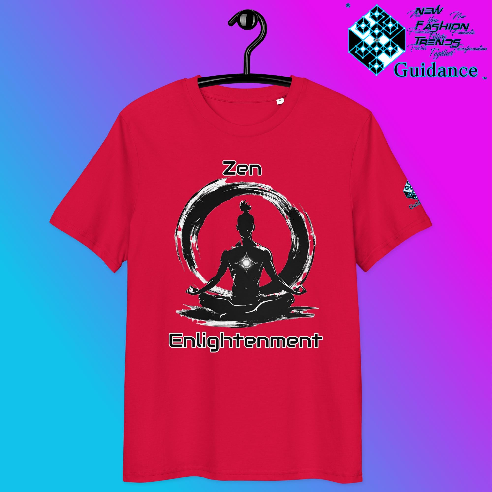 Zen Enlightenment T-Shirt – Meditative Power & Balance by XGuidance Red 10