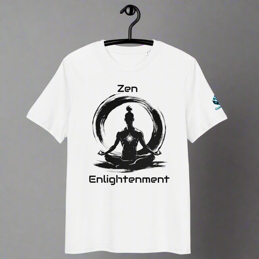 Zen Enlightenment T-Shirt – Meditative Power & Balance by XGuidance White 1