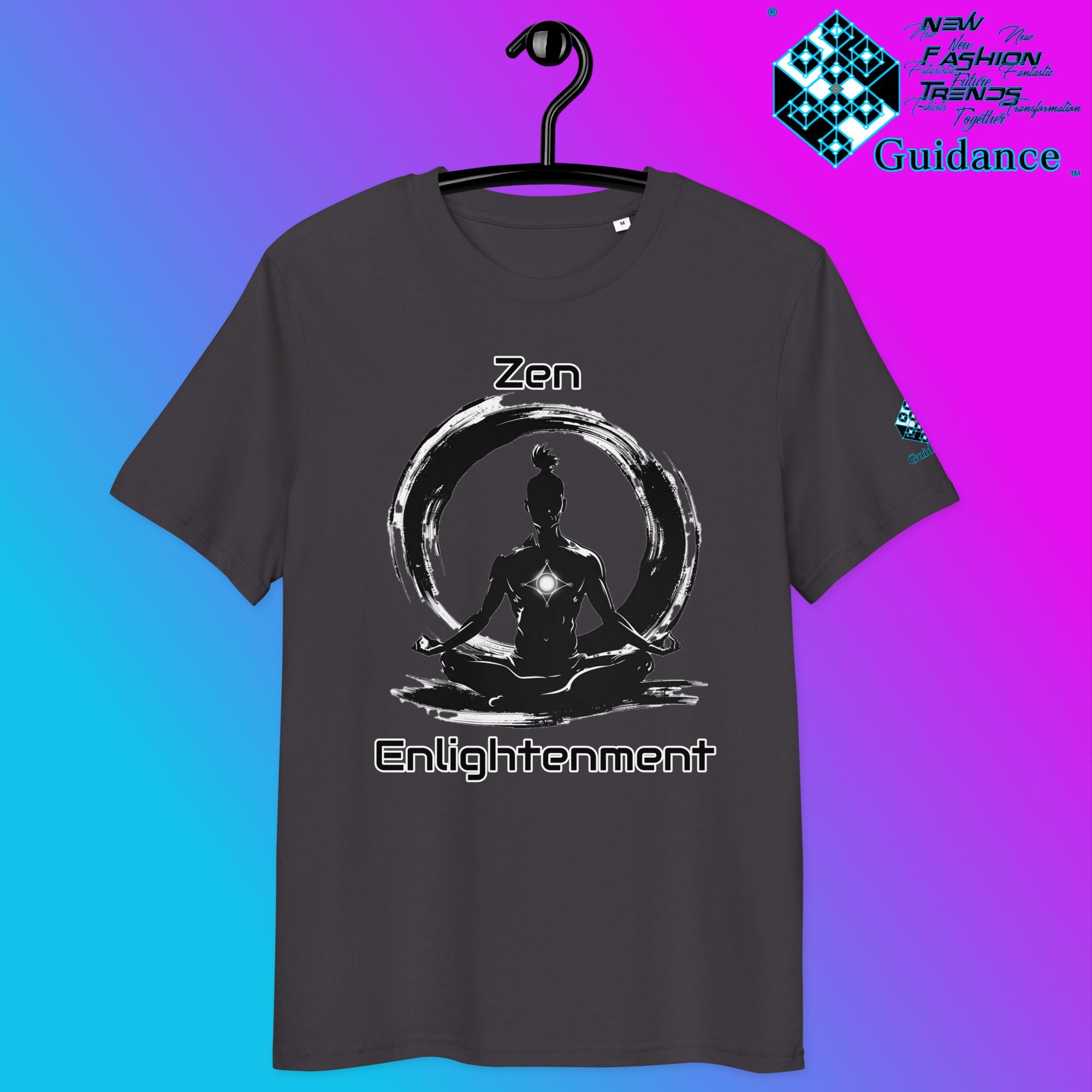 Zen Enlightenment T-Shirt – Meditative Power & Balance by XGuidance Anthracite 4