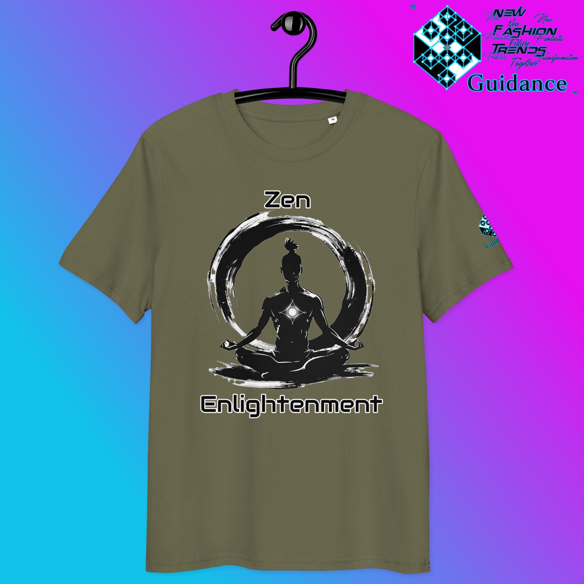 Zen Enlightenment T-Shirt – Meditative Power & Balance by XGuidance Khaki 9
